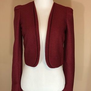 Burgundy Crop Blazer